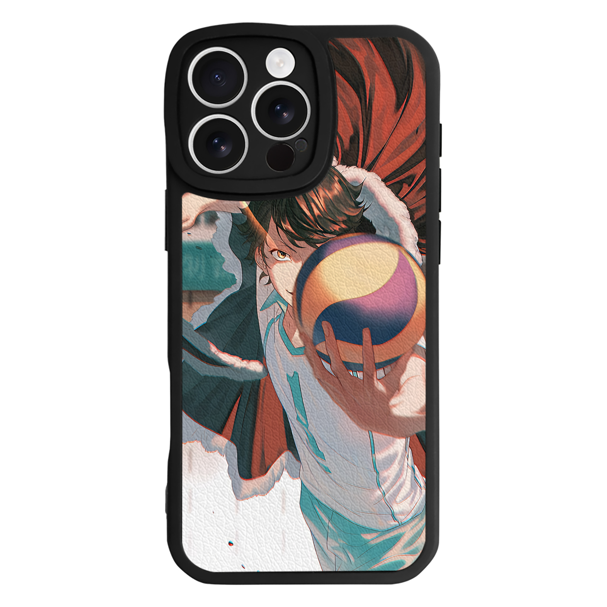 （画像用） ハイキュー!! Haikyu!! 【iPhone 16シリーズ対応】シリコンスマホケース（レザー調） 材質：シリコン